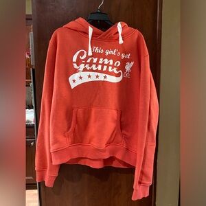 LF Vibrant Red Hoodie with Star Design